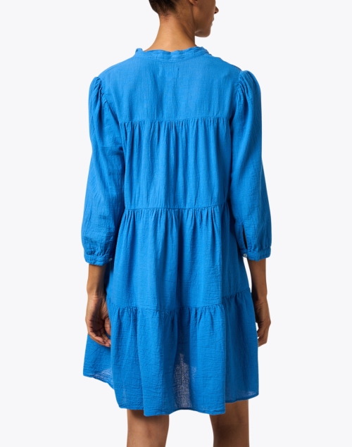 Back image - Honorine - Giselle Blue Tiered Dress