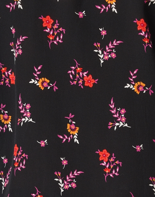 Fabric image - Kobi Halperin - Neo Black Multi Print Silk Crepe Blouse