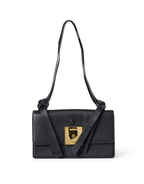 Product image - Ines de la Fressange - Beatrice Black Leather Buckle Handbag