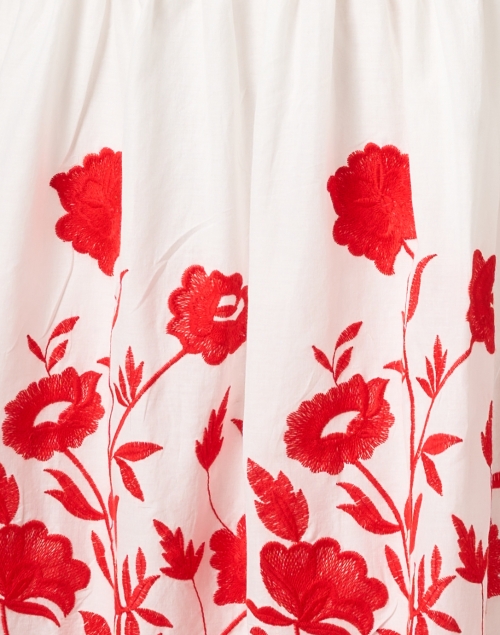 Fabric image - Shoshanna - Santiago White Floral Embroidered Dress