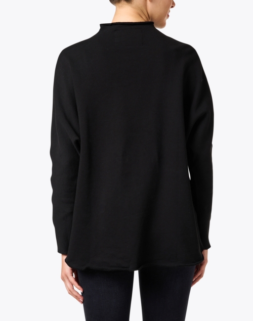 Back image - Frank & Eileen - Black Cotton Funnel Neck Sweater