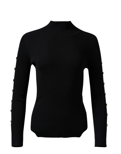 Product image - Edward Achour - Black Button Sleeve Knit Top