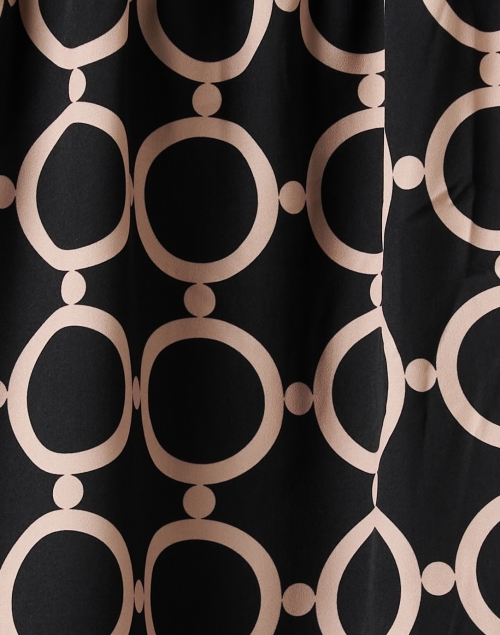 Fabric image - Gretchen Scott - Black and Tan Print Ruffle Top