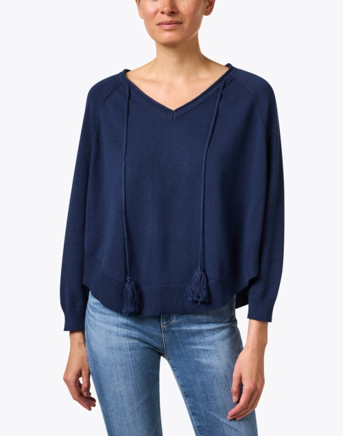 Front image - Burgess - The Tess Navy Poncho