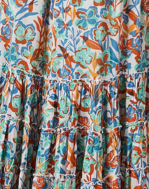Fabric image - Poupette St Barth - Soledad Multi Print Smocked Cotton Dress