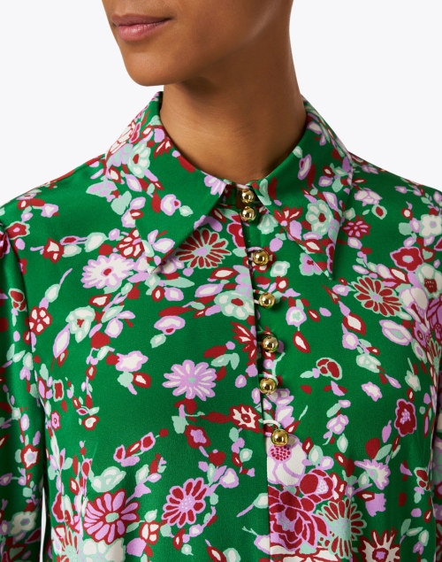 Extra_1 image - L.K. Bennett - Rita Green Floral Print Dress