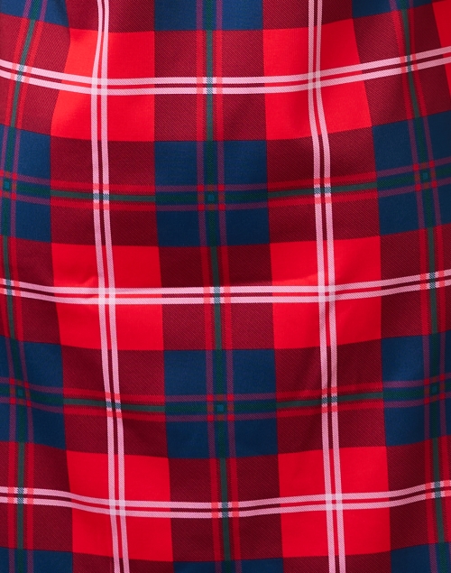 Fabric image - Gretchen Scott - Red Plaid Ruffle Neck Dress