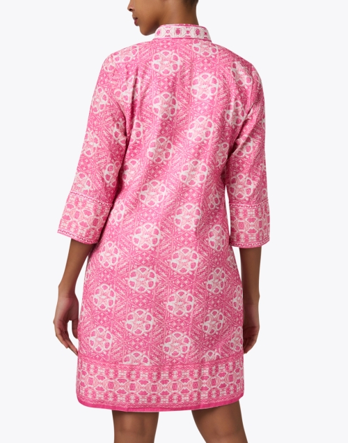 Back image - Bella Tu - Pink Print Tunic Dress