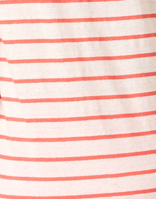 Fabric image - Majestic Filatures - Coral and White Striped Linen Top