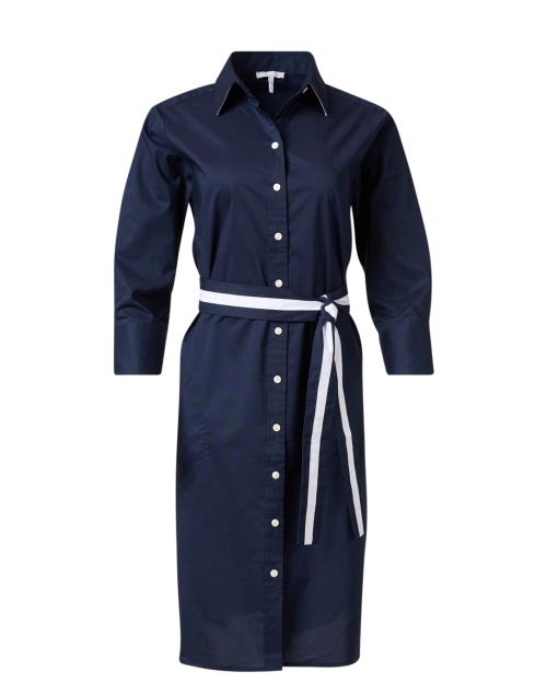 Product image - Hinson Wu - Kathleen Navy Stretch Cotton Shirt Dress