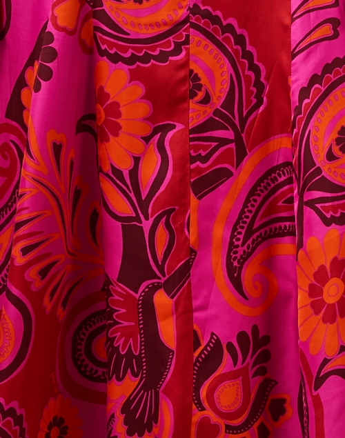 Fabric image - Farm Rio - Pink Print Zipper Maxi Dress