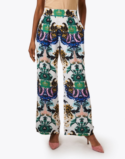 Front image - Figue - Charlene White Multi Print Pant