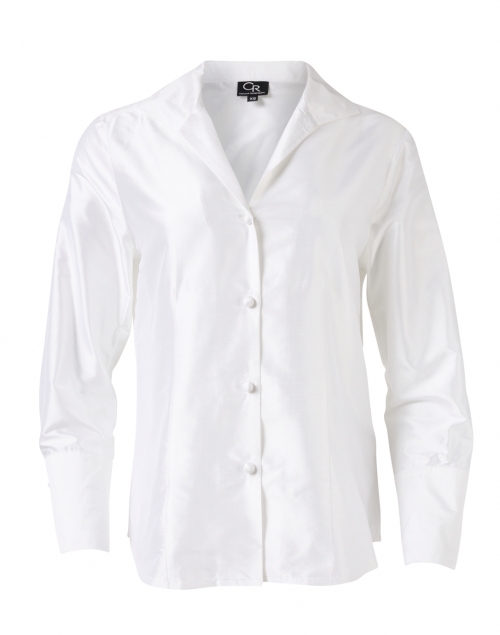 Product image - Connie Roberson - White Silk Button Up Shirt