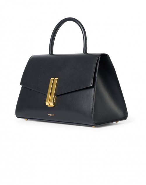 Front image - DeMellier - Montreal Black Smooth Leather Bag