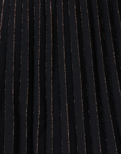 Fabric image - D.Exterior - Black and Gold Metallic Stretch Wool Skirt