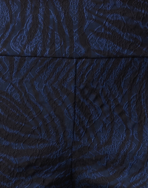 Fabric image - Elliott Lauren - Navy and Black Jacquard Print Pull On Pant