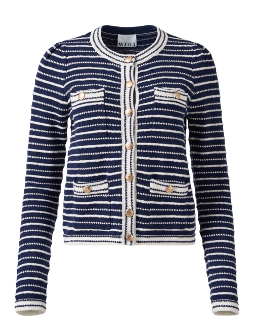 Weill Suzann Navy and White Striped Jacket