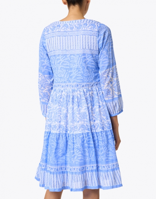 Bella Tu - Taryn Blue Block Print Cotton Dress