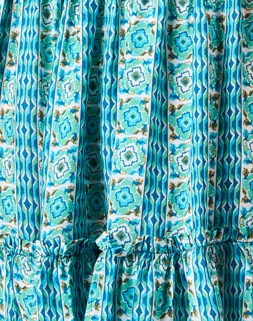 Fabric image - Poupette St Barth - Triny Turquoise Print Dress 