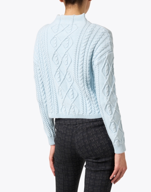 Back image - Burgess - Trudy Blue Cotton Cashmere Sweater
