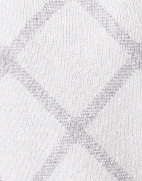 Fabric image - Kinross - White Plaid Cashmere Sweater