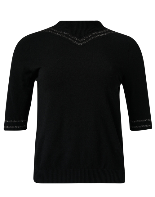 Product image - D.Exterior - Black Lurex Mock Neck Sweater