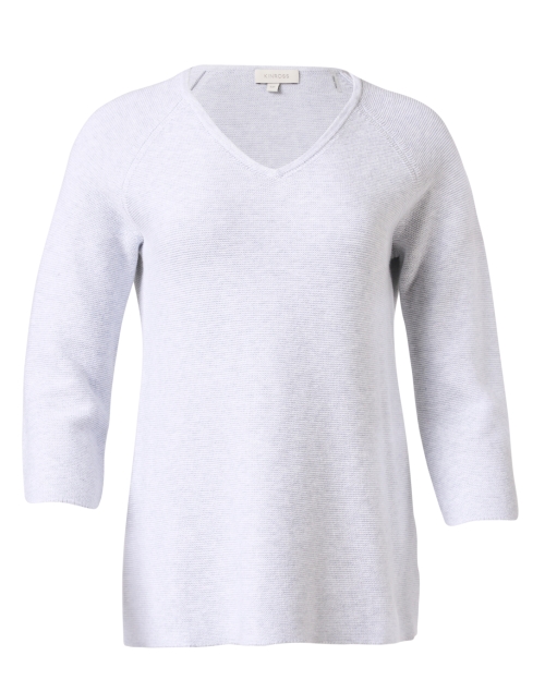 Product image - Kinross - Grey Cotton Garter Stitch Sweater