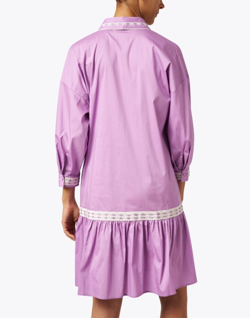 Back image - Purotatto - Purple Cotton Shirt Dress