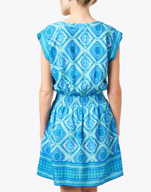Back image - Walker & Wade - Anna Blue Print Dress
