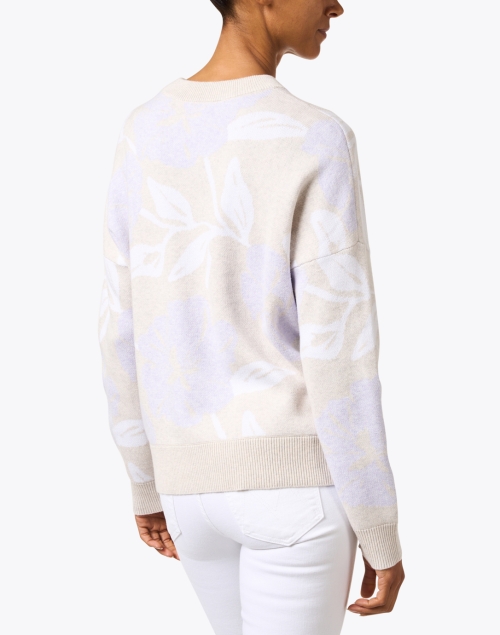 Back image - Kinross - Beige Multi Floral Cotton Sweater