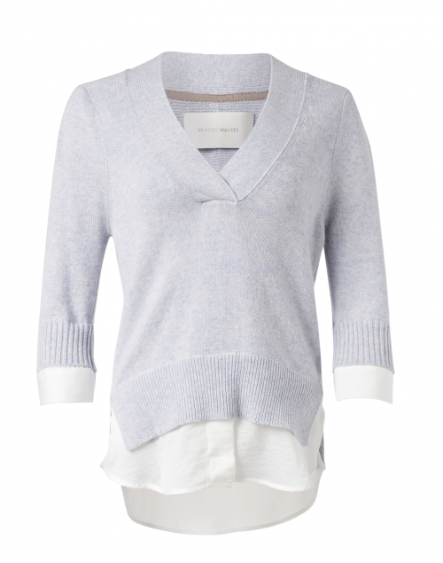 Product image - Brochu Walker - Lucie Blue Cotton Cashmere Looker Sweater