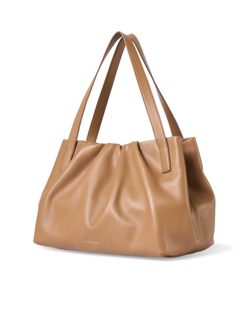 Front image - Loeffler Randall - Wesley Brown Gathered Leather Tote