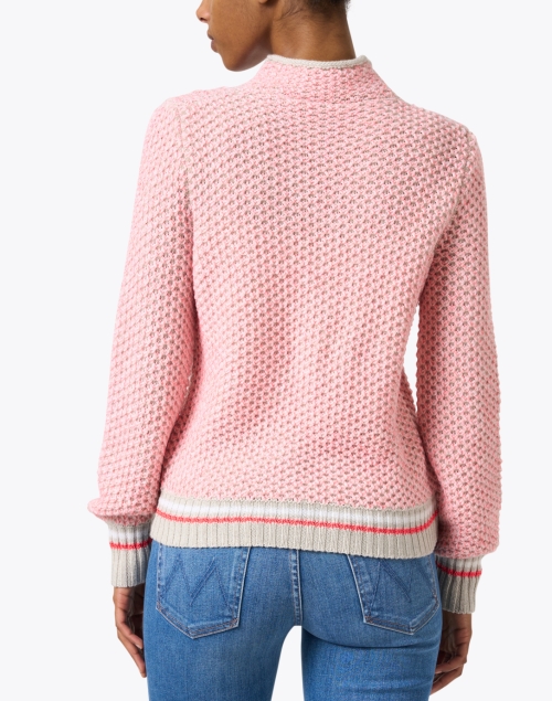 Back image - Marc Cain - Pink Wool Mock Neck Sweater