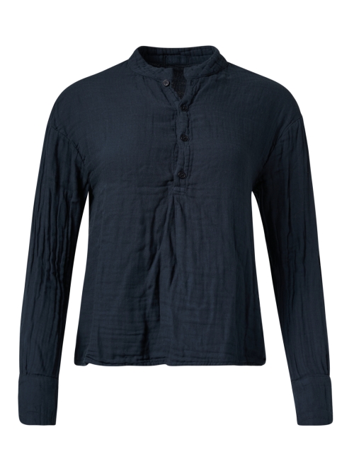 Product image - CP Shades - Arianna Navy Cotton Gauze Blouse