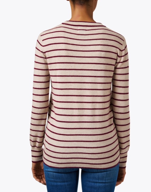 Back image - Madeleine Thompson - Balfe Beige Stripe Sweater