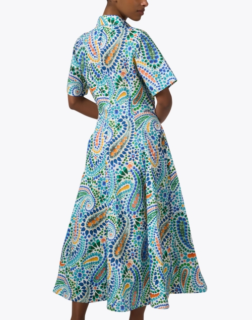 Back image - Sara Roka - Margery Paisley Print Cotton Dress