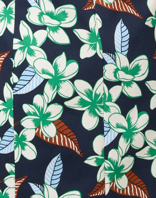 Fabric image - Tara Jarmon - Ritza Navy Tropical Print Dress