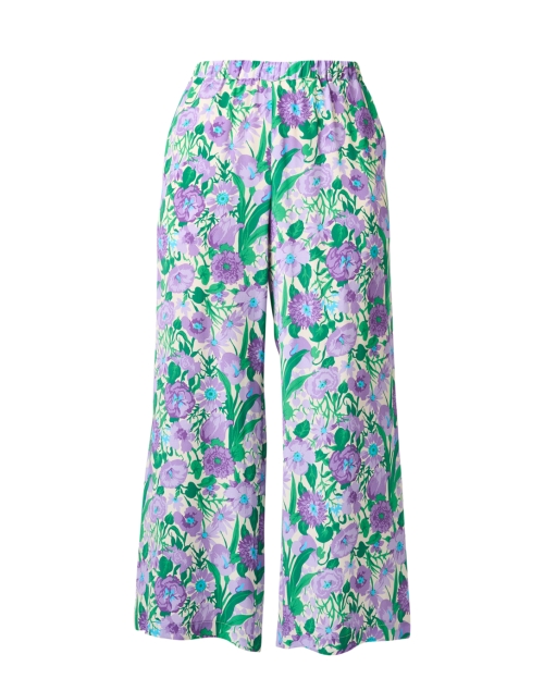 Product image - Weekend Max Mara - Karman Green and Purple Floral Silk Pant