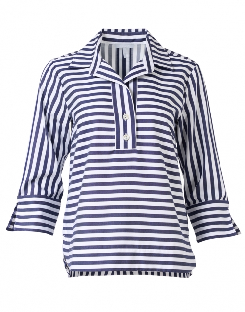 Product image - Hinson Wu - Aileen Navy and White Striped Cotton Shirt