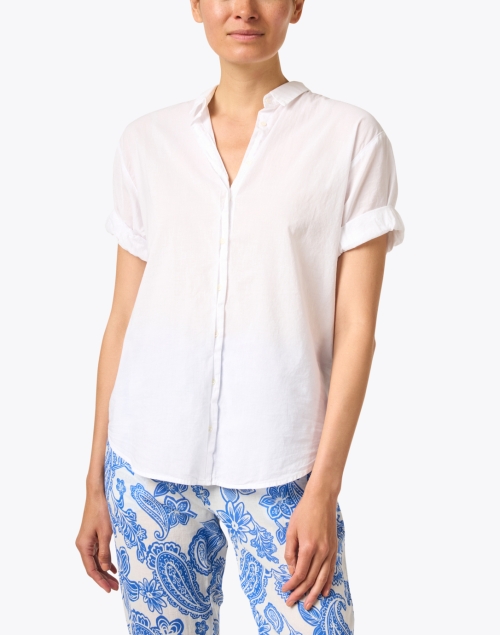 Front image - Xirena - Channing White Cotton Shirt