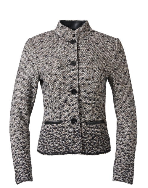 Product image - Marc Cain - Grey and Black Wool Cotton Tweed Jacket