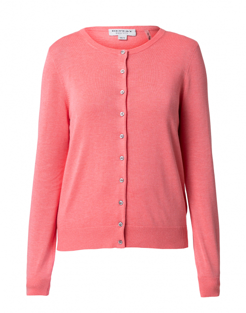 Flamingo Pink Cotton Viscose Cardigan | Repeat Cashmere | Halsbrook