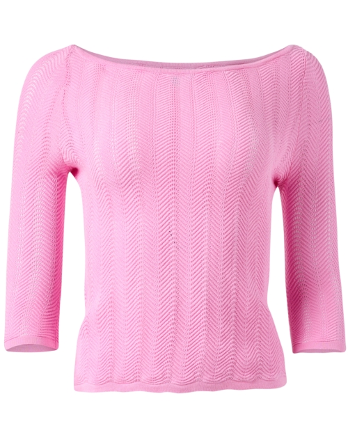 Product image - Burgess - Jackie Pink Pointelle Sweater