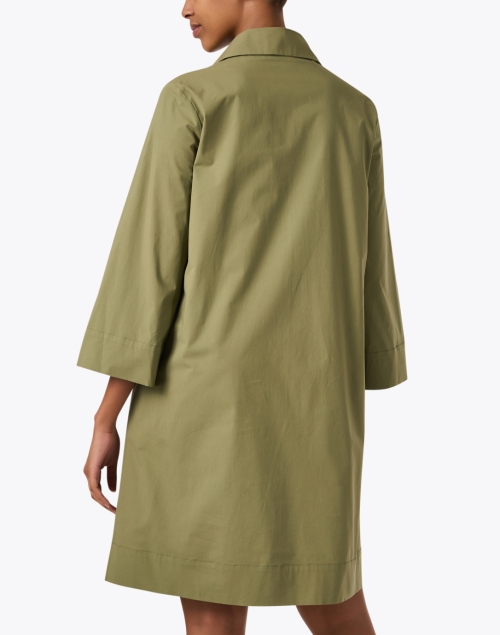 Back image - Antonelli - Green Poplin Dress