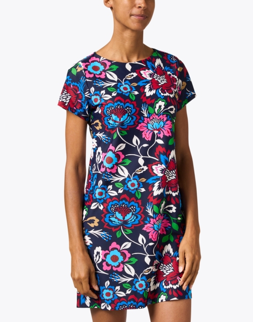 Front image - Jude Connally - Ella Navy Floral Printed Dress