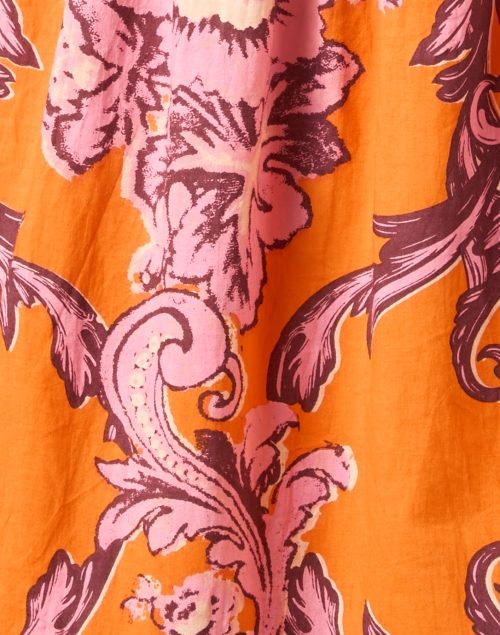 Fabric image - Ro's Garden - Romy Orange Print Cotton Dress