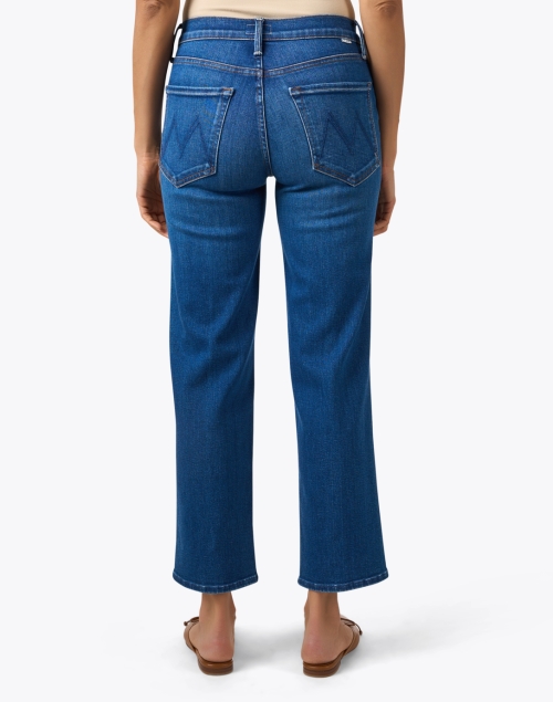 Back image - Mother - The Rambler Blue Straight Leg Ankle Jean