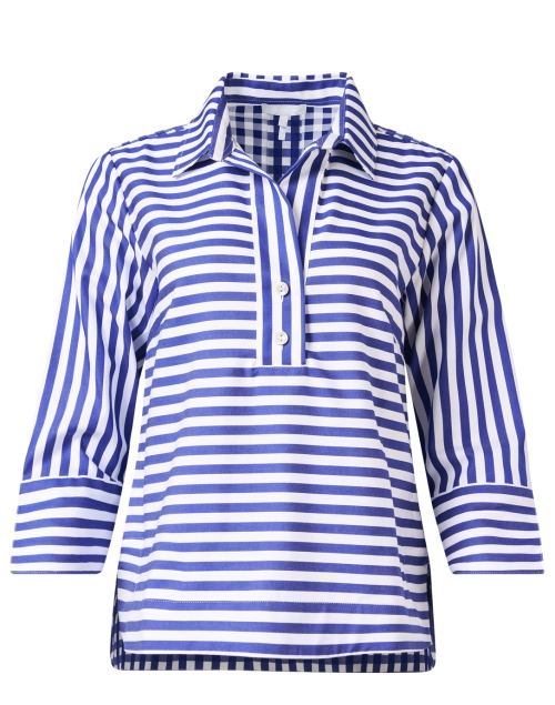 Product image - Hinson Wu - Aileen Blue and White Striped Shirt