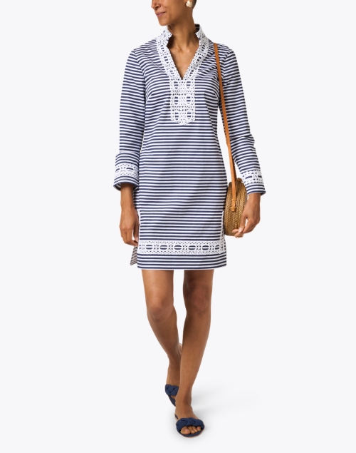 Navy and White Striped Tunic Dress