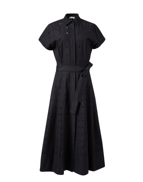 Product image - Lafayette 148 New York - Black Eyelet Cotton Shirt Dress